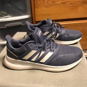 Light periwinkle adidas sneakers